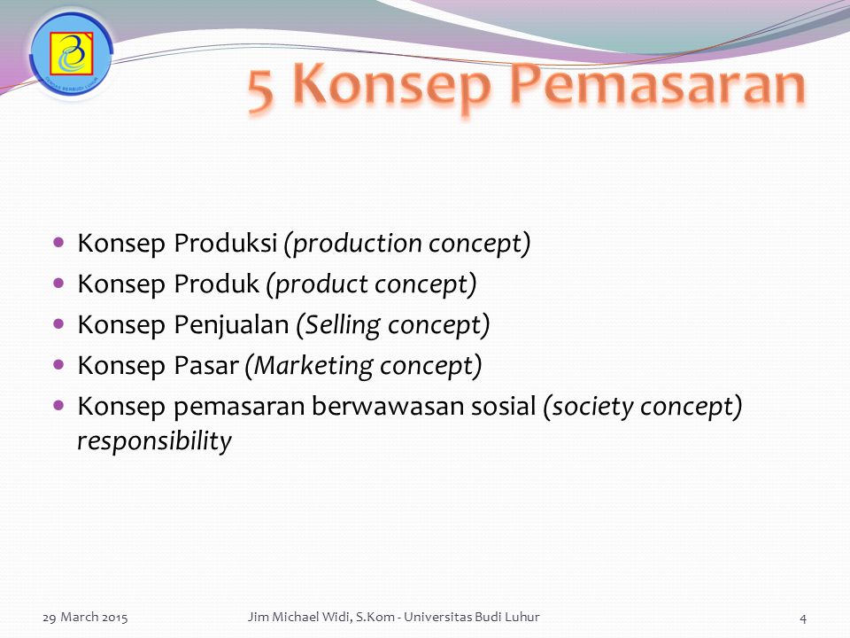 5 Konsep Pemasaran Konsep Produksi (production concept)