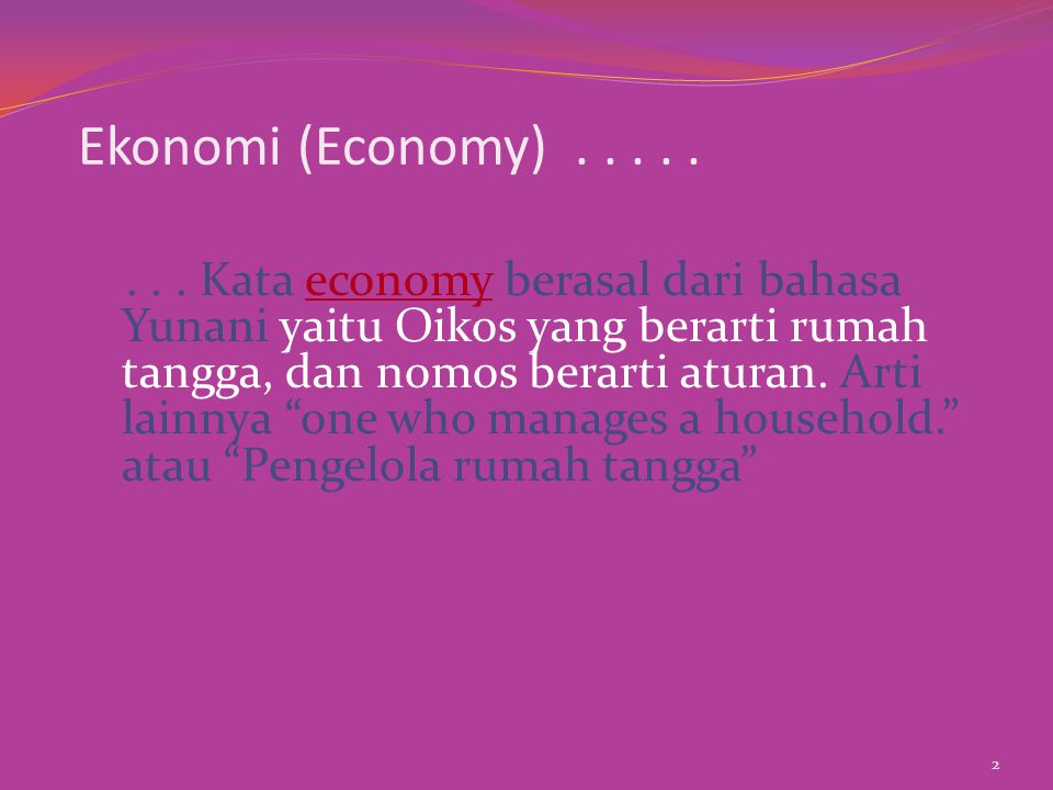 Ekonomi (Economy)