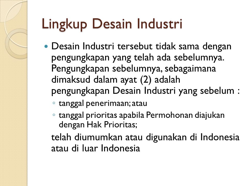 Lingkup Desain Industri