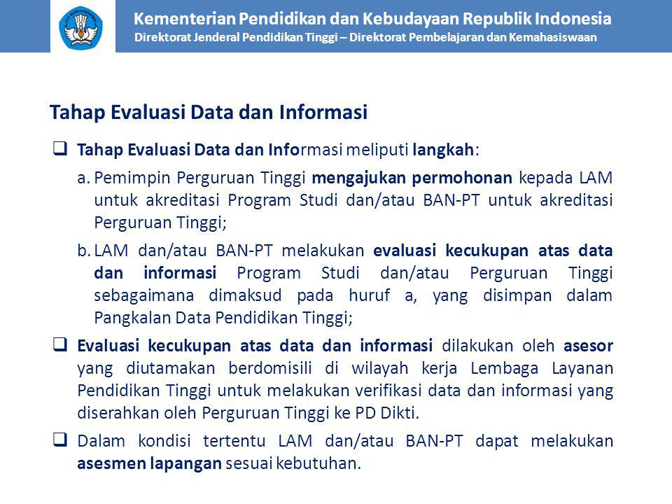 Tahap Evaluasi Data dan Informasi