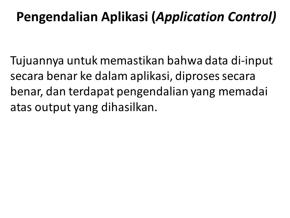 Pengendalian Aplikasi (Application Control)