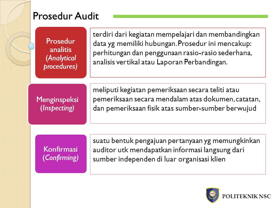 Prosedur Audit Prosedur analitis (Analytical procedures)