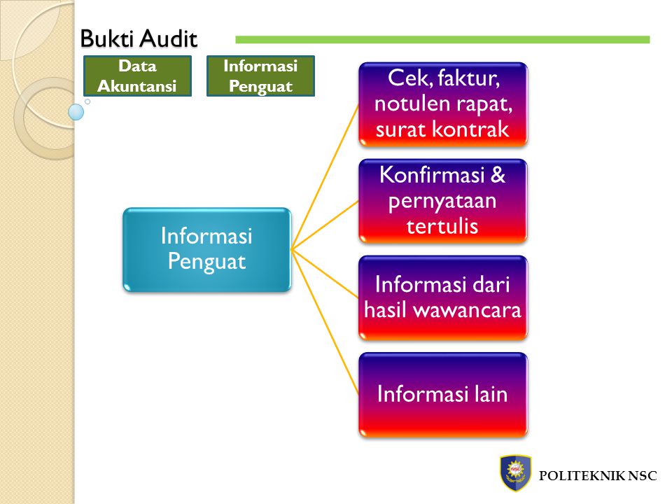 Bukti Audit Data Akuntansi Informasi Penguat POLITEKNIK NSC