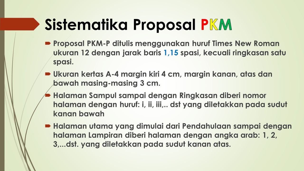 Sistematika Proposal PKM