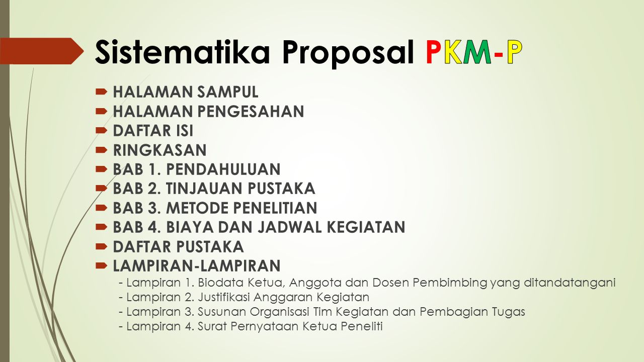 Sistematika Proposal PKM-P