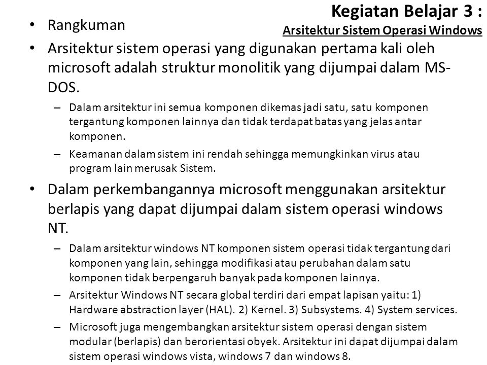 Sistem Operasi Windows Ppt Download