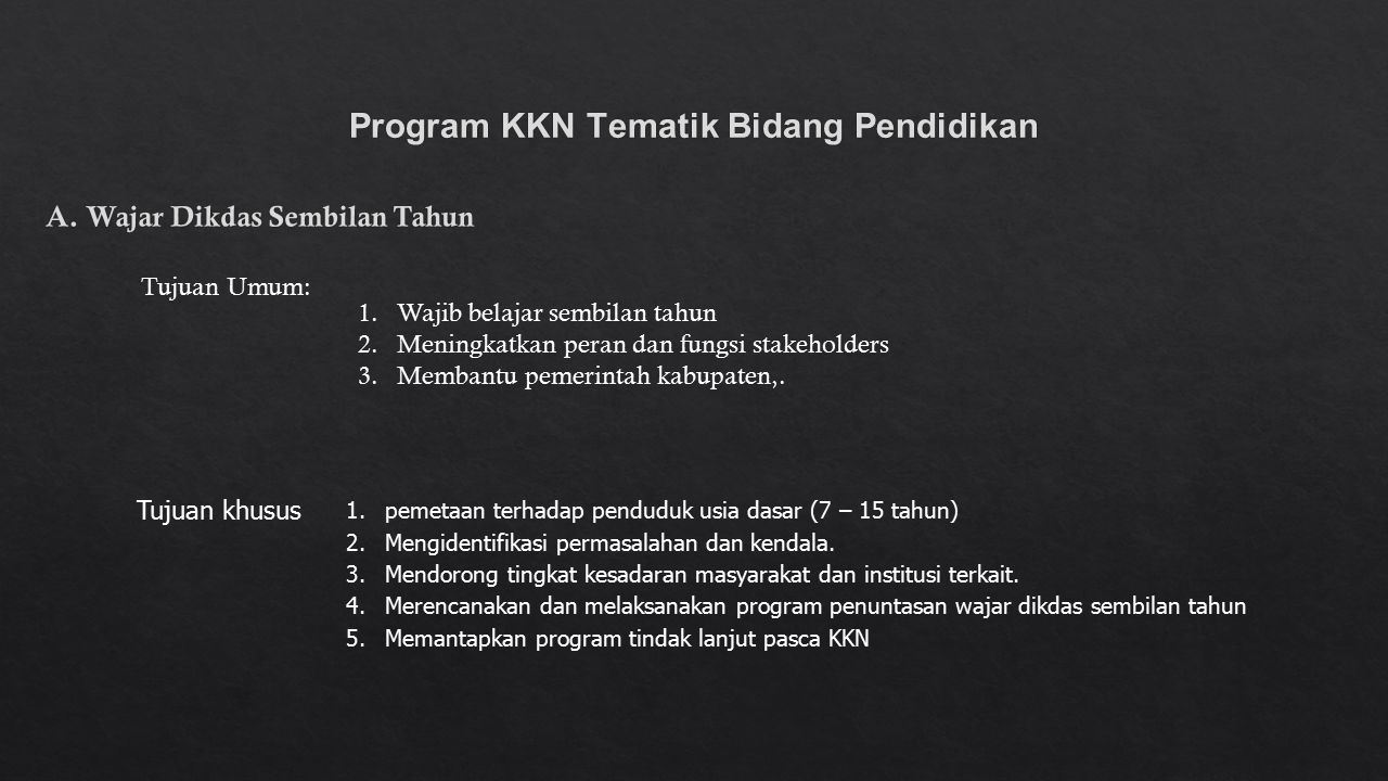 Program KKN Tematik Bidang Pendidikan