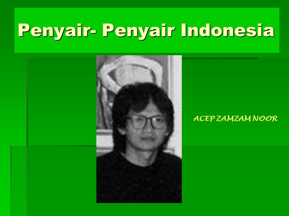 Penyair- Penyair Indonesia