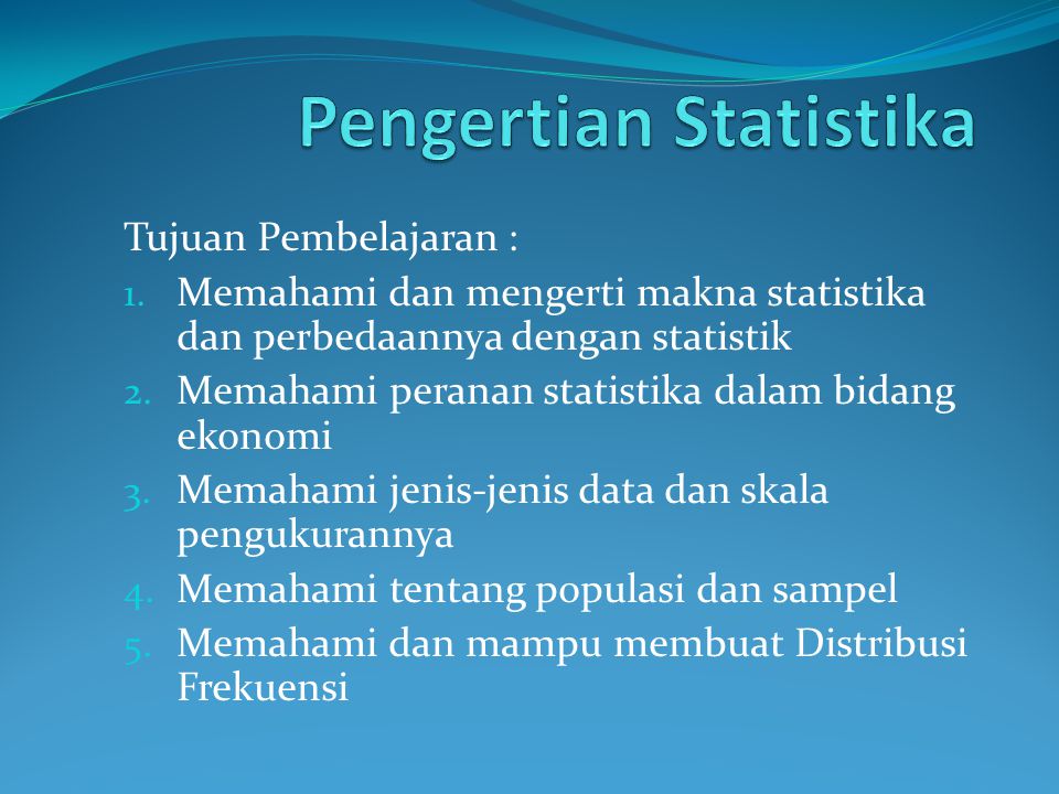 Pengertian Statistika