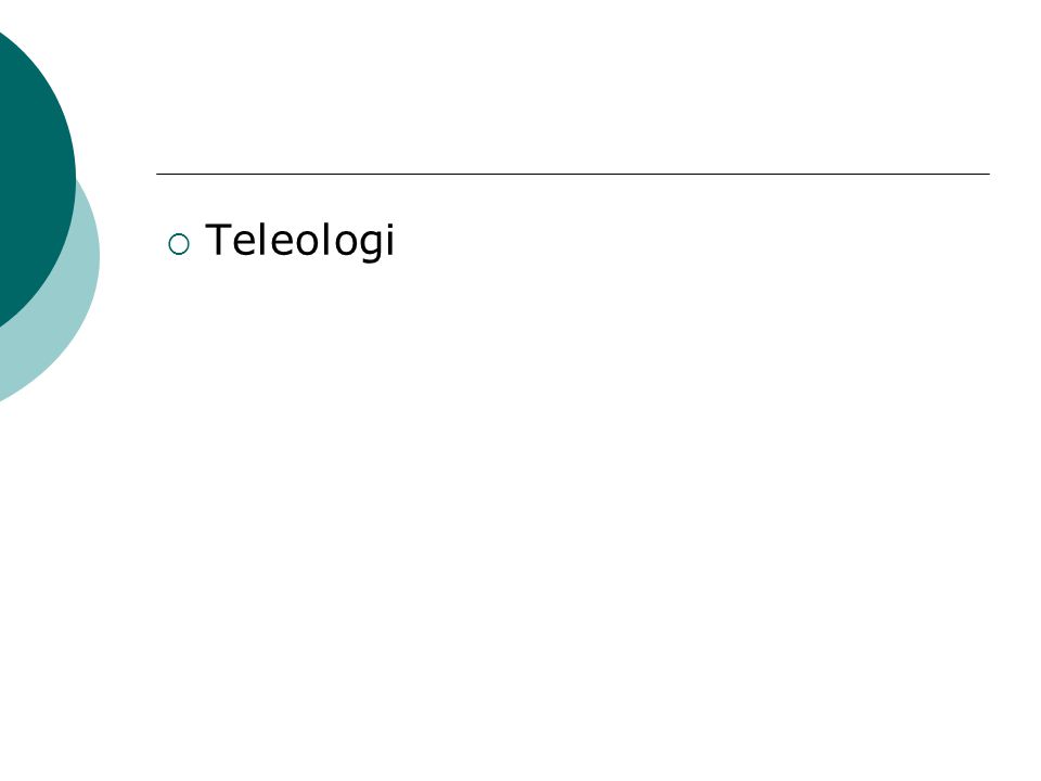 Teleologi