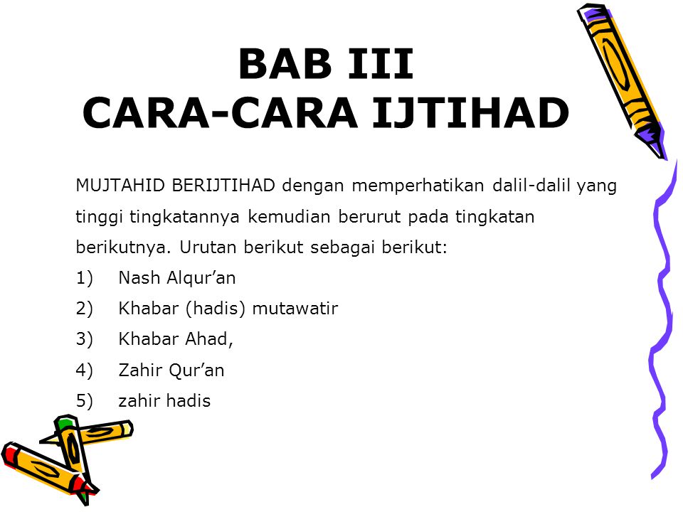 BAB III CARA-CARA IJTIHAD