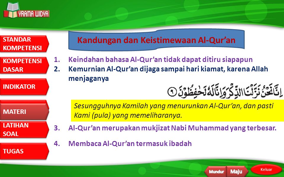 Kandungan dan Keistimewaan Al-Qur’an
