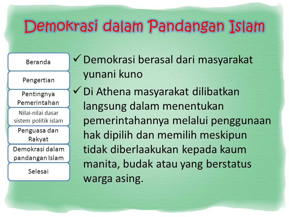 Demokrasi dalam Pandangan Islam