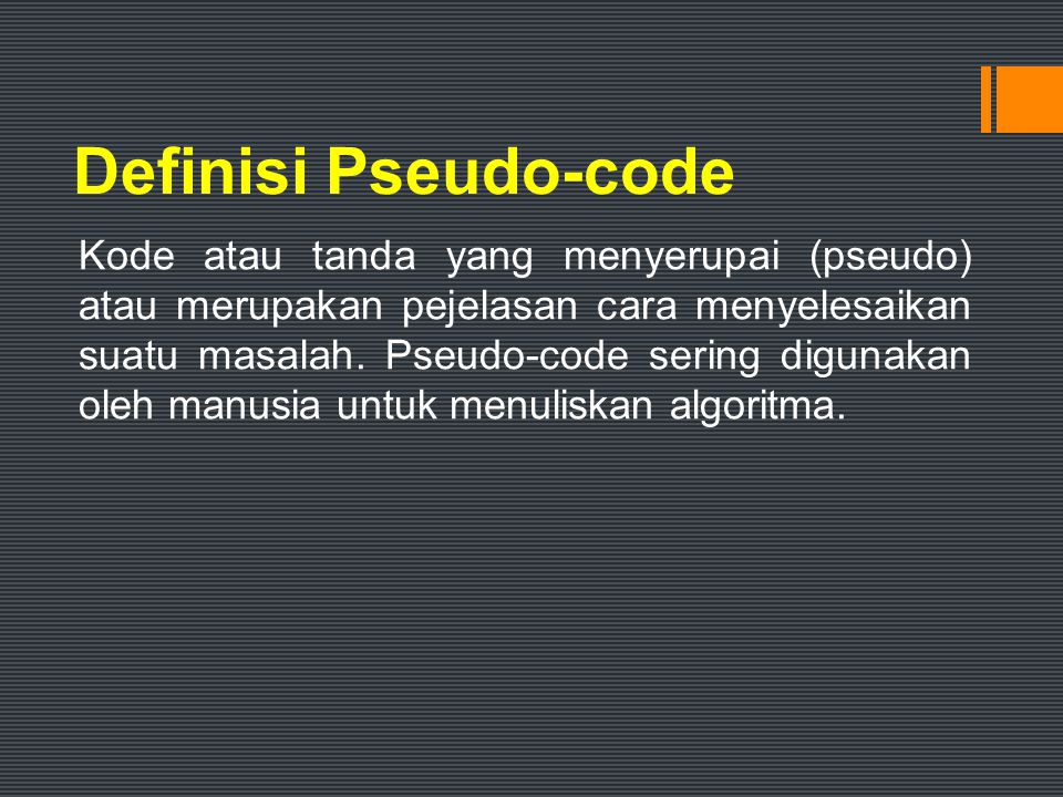 Definisi Pseudo-code