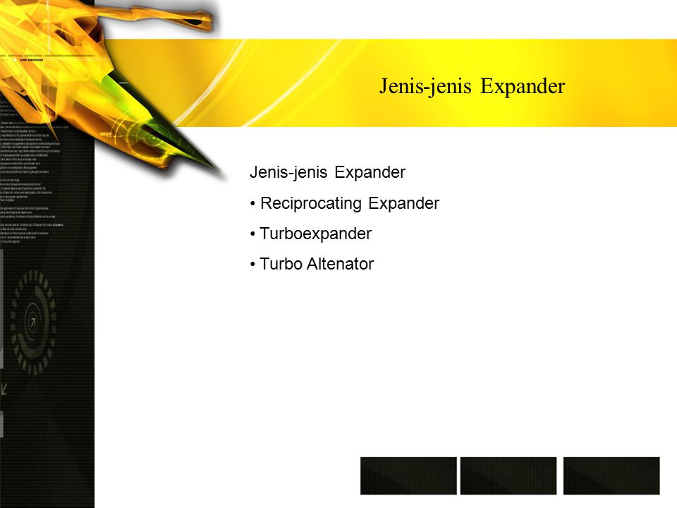 Jenis-jenis Expander Jenis-jenis Expander Reciprocating Expander