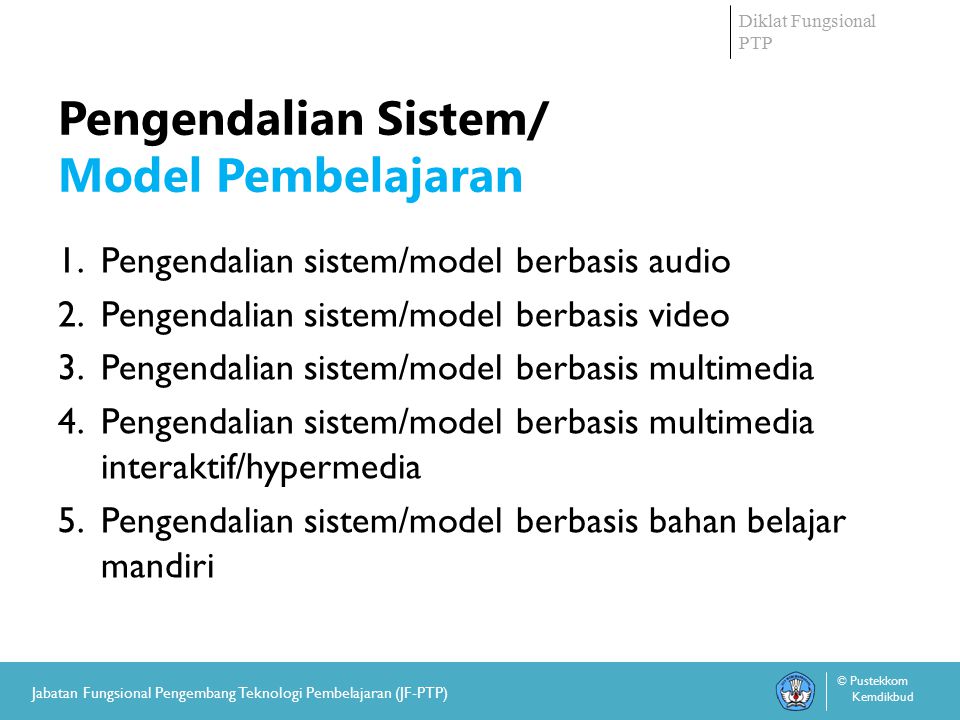 Pengendalian Sistem/ Model Pembelajaran