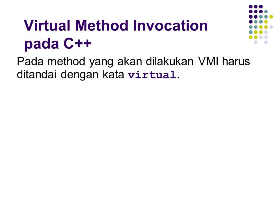 Virtual Method Invocation pada C++