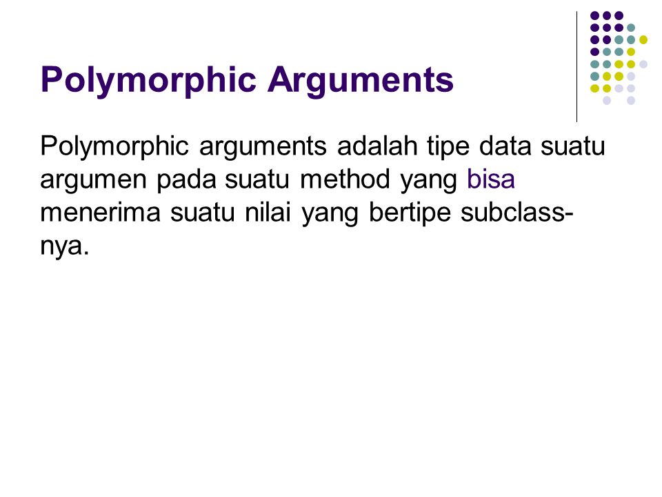 Polymorphic Arguments