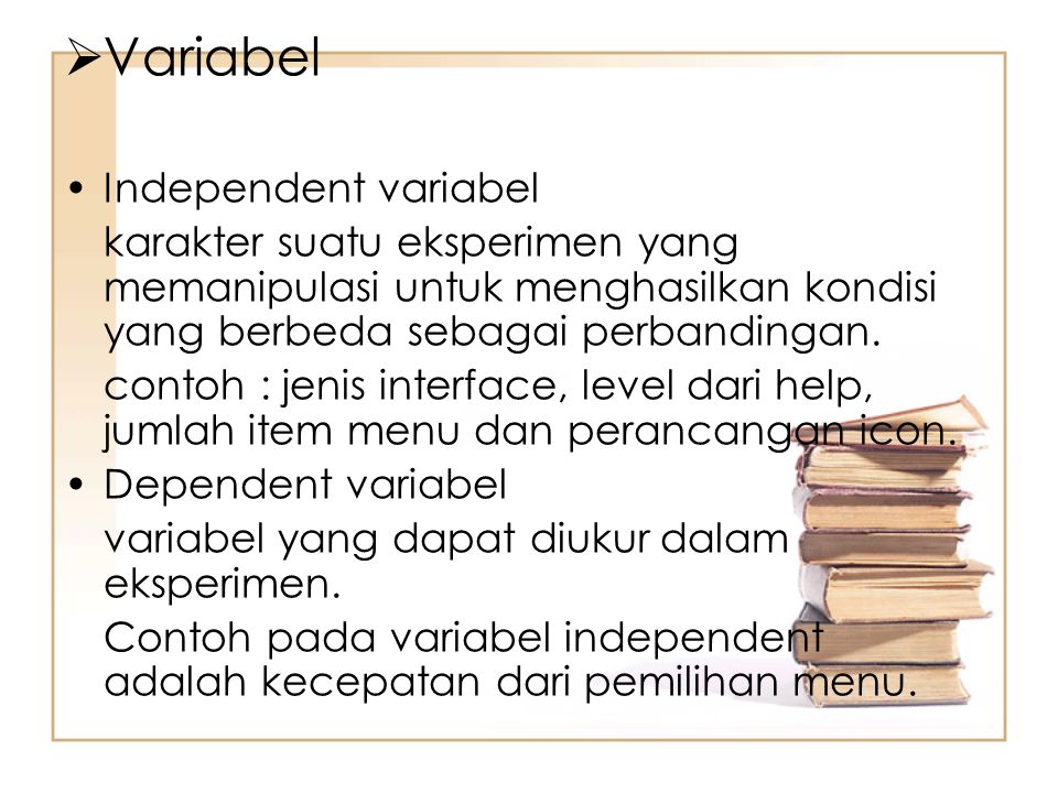 Variabel Independent variabel