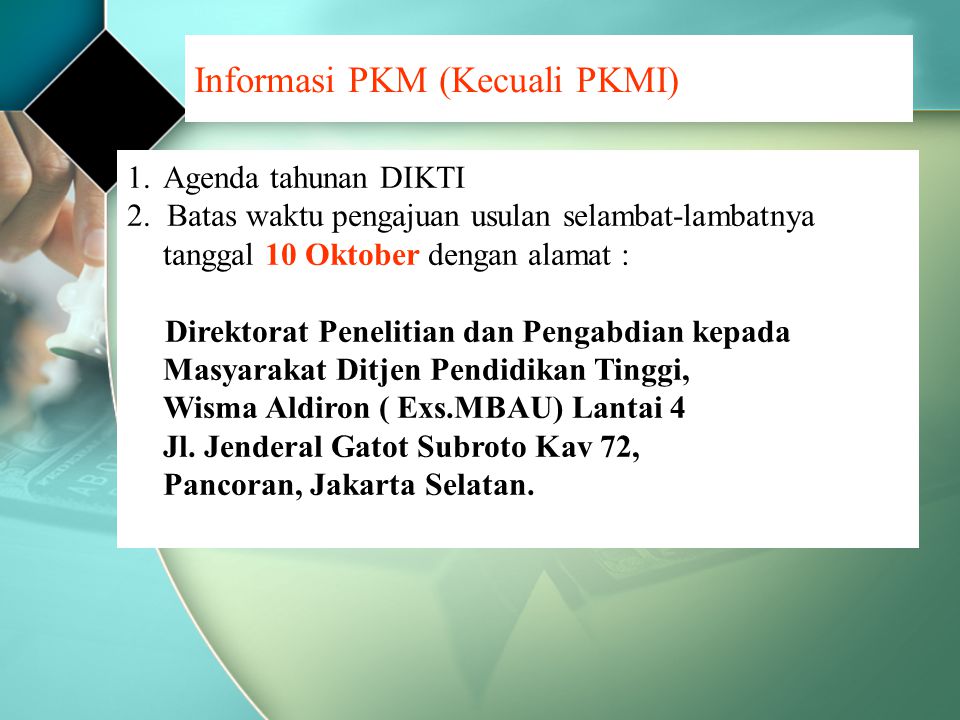Informasi PKM (Kecuali PKMI)