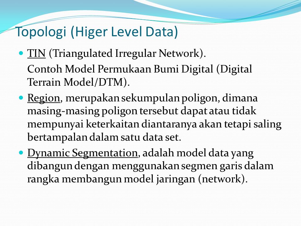 Topologi (Higer Level Data)