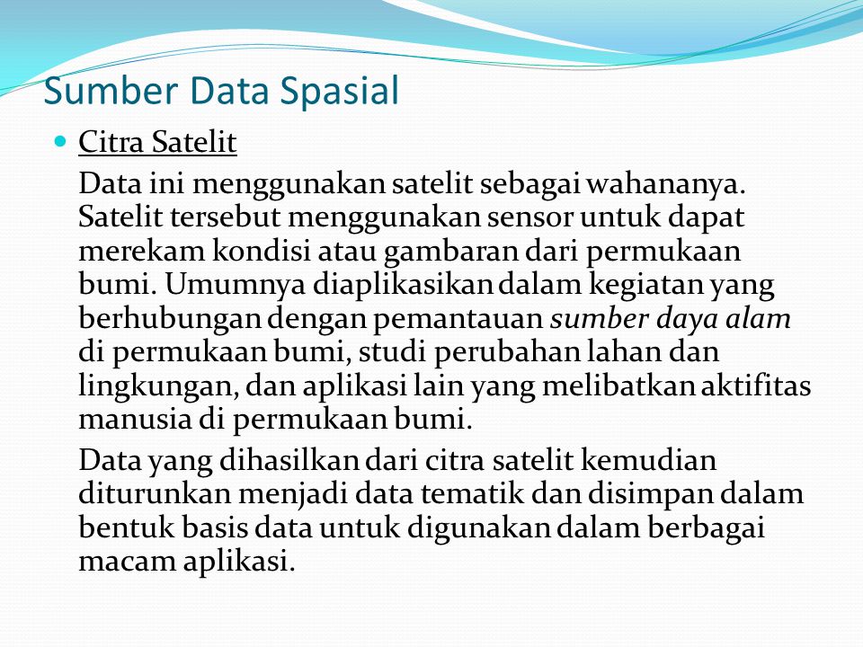Sumber Data Spasial Citra Satelit