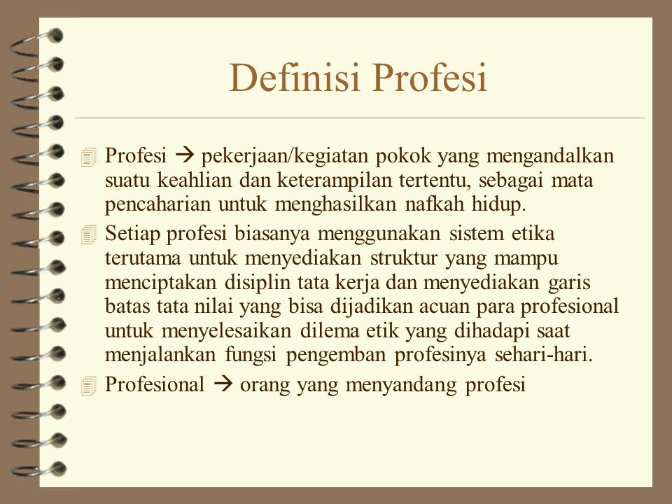 Definisi Profesi