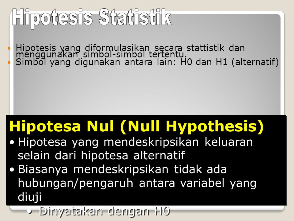 Hipotesa Nul (Null Hypothesis)