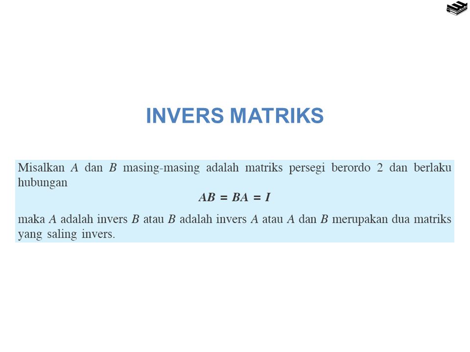 INVERS MATRIKS