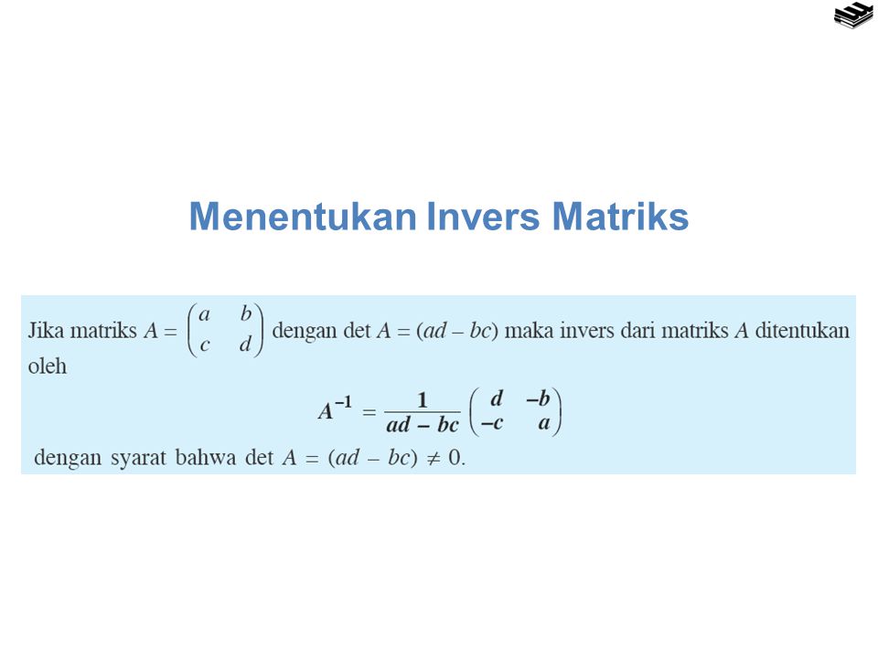 Menentukan Invers Matriks