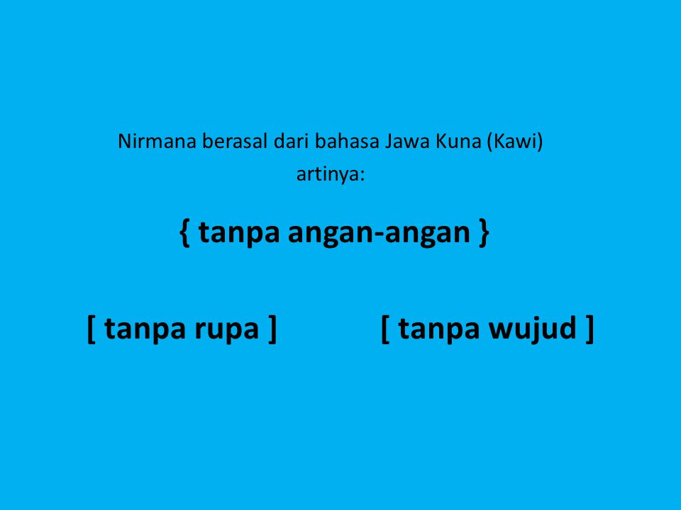 Nirmana berasal dari bahasa Jawa Kuna (Kawi)