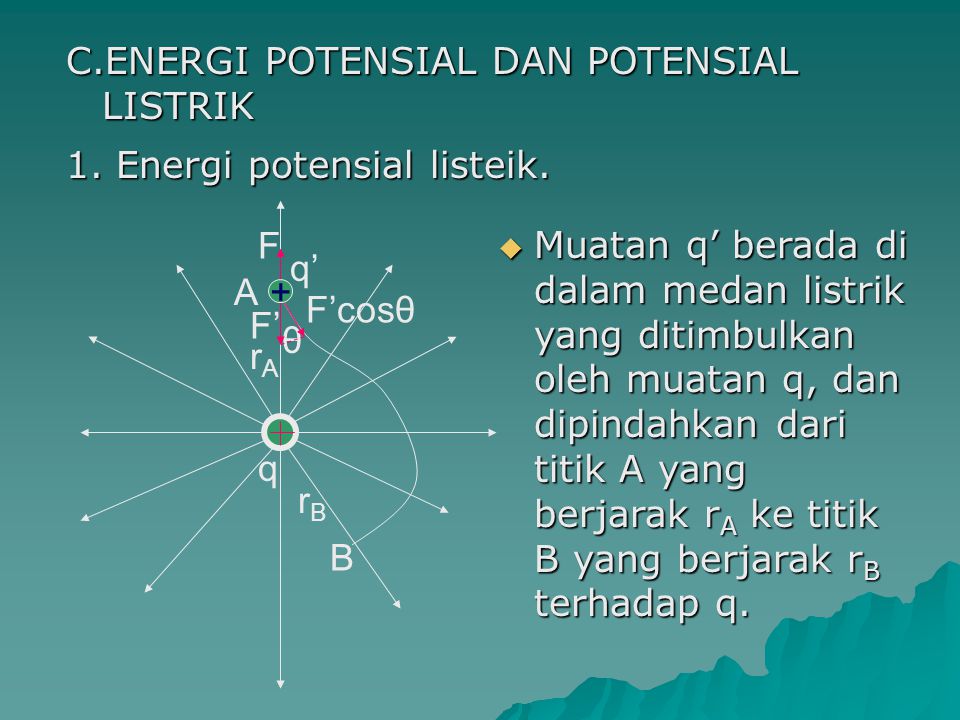 C.ENERGI POTENSIAL DAN POTENSIAL LISTRIK