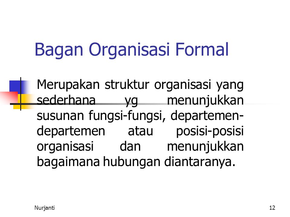 Bagan Organisasi Formal