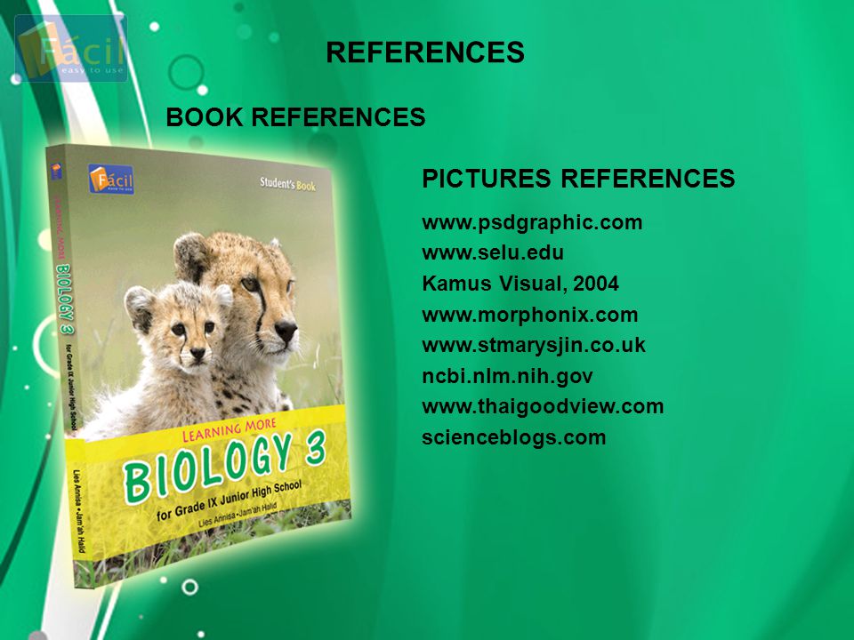 REFERENCES BOOK REFERENCES PICTURES REFERENCES