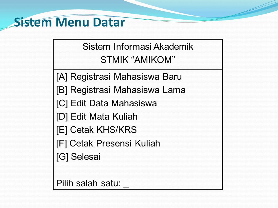 Sistem Informasi Akademik