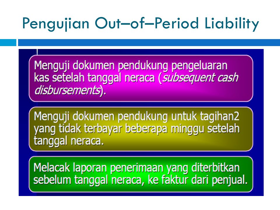 Pengujian Out–of–Period Liability