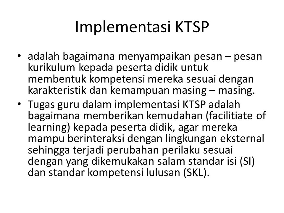 Implementasi KTSP