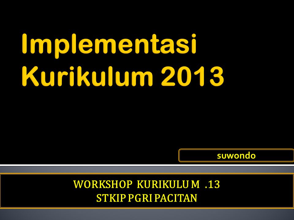 Implementasi Kurikulum 2013