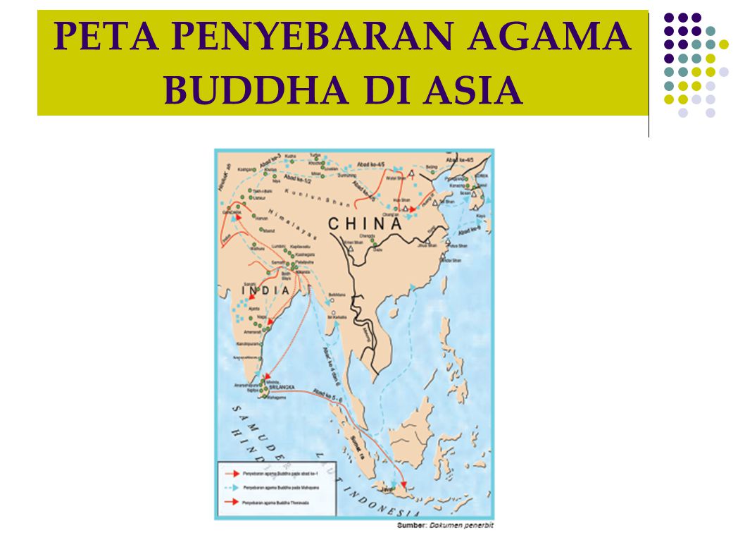 PETA PENYEBARAN AGAMA BUDDHA DI ASIA