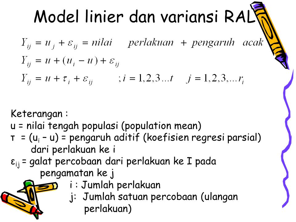 Model linier dan variansi RAL