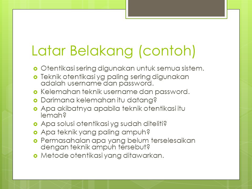 Laporan Tugas Akhir BAB 1, 2, ppt download