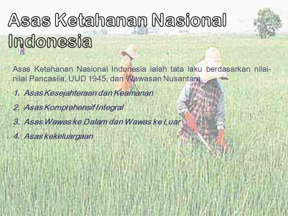Asas Ketahanan Nasional Indonesia