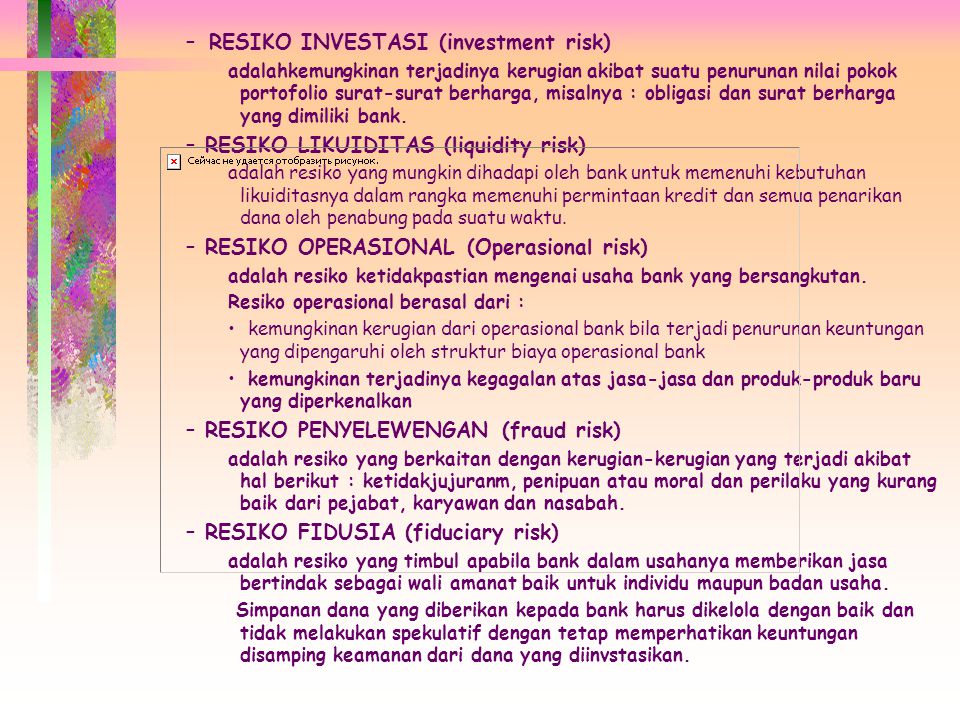 RESIKO INVESTASI (investment risk)