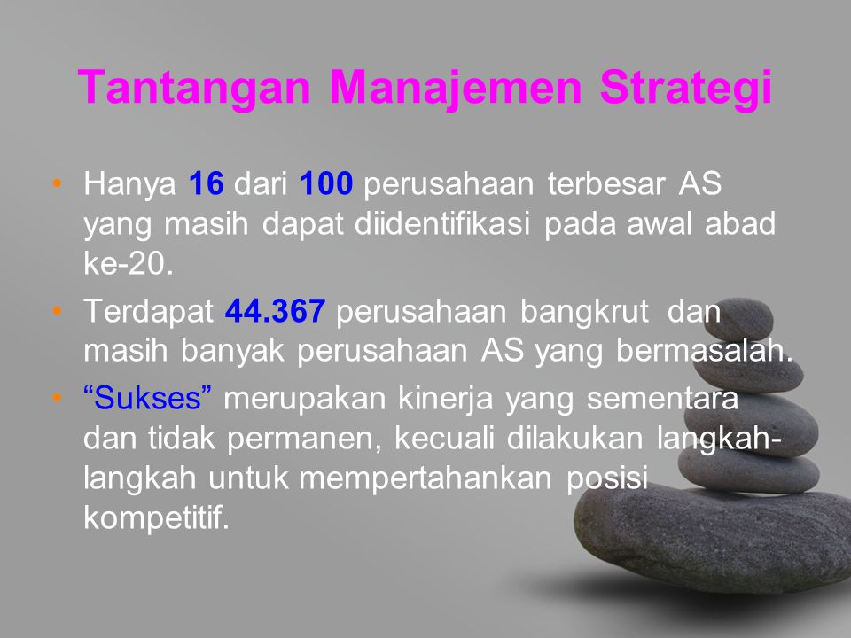 Tantangan Manajemen Strategi