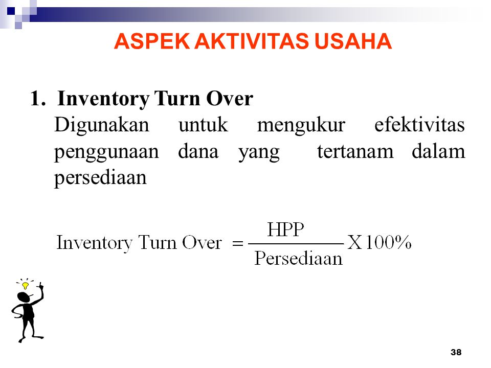 ASPEK AKTIVITAS USAHA 1. Inventory Turn Over.