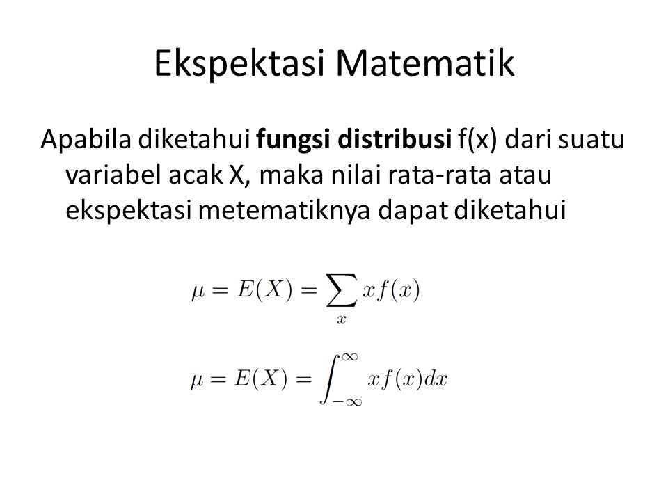 Ekspektasi Matematik