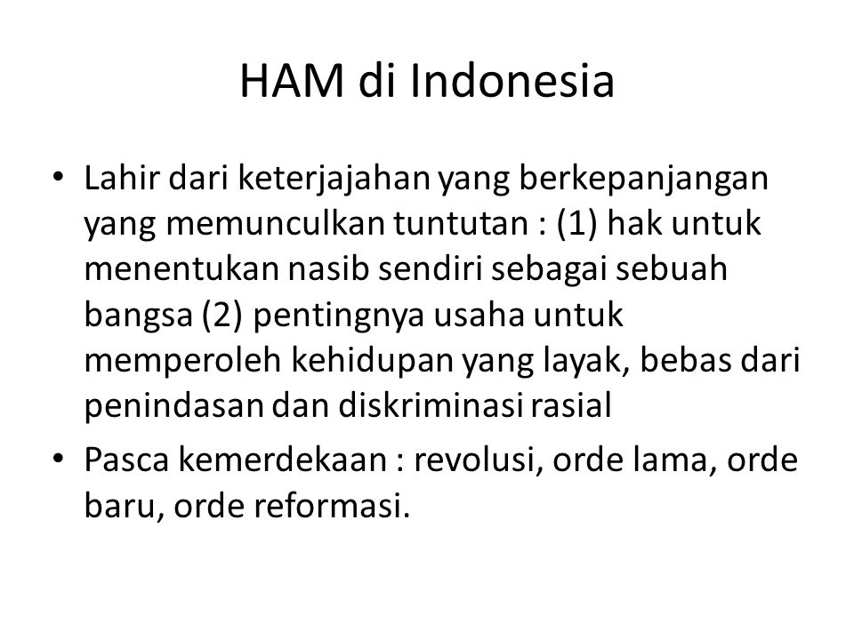 HAM di Indonesia