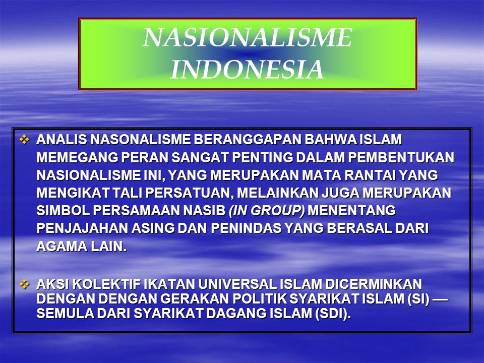 NASIONALISME INDONESIA