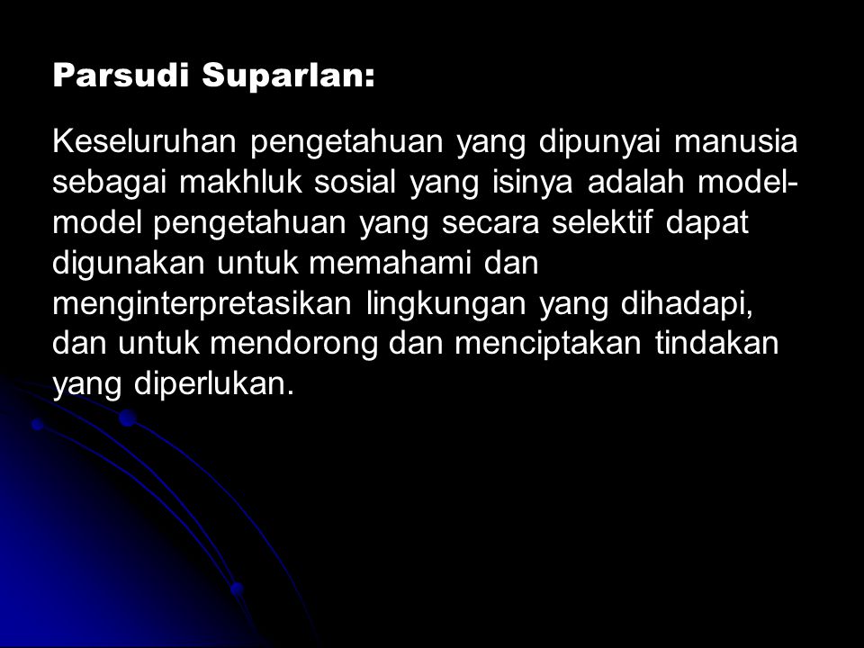 Parsudi Suparlan:
