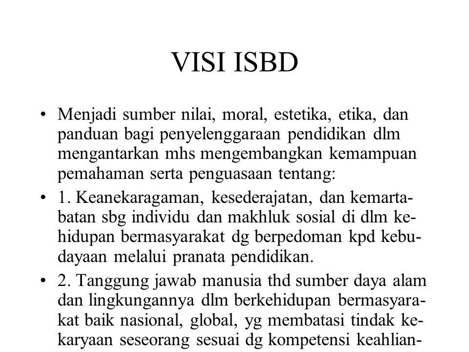 VISI ISBD